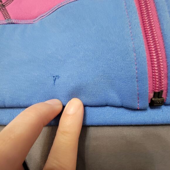 Nike Therma-Fit Colorblock Full Zip Hoodie Pink Blue Warm Fleece Active Small - Picture 7 of 12